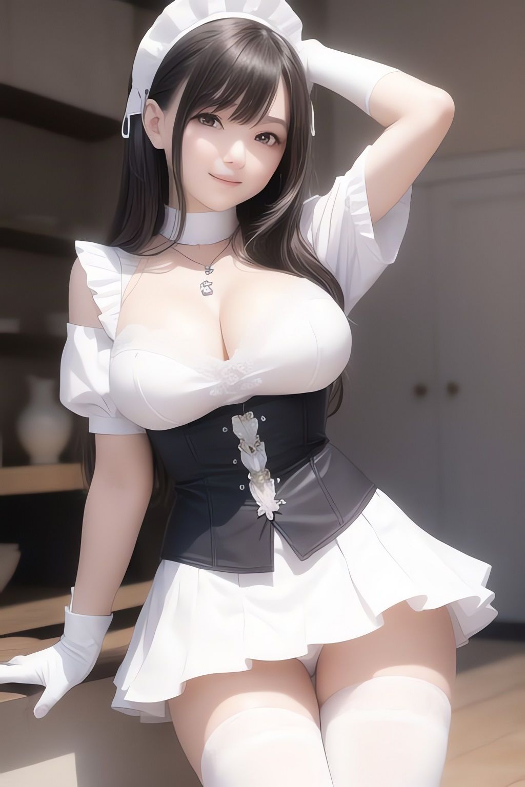 サンプル画像3:非実在美少女メイドAIイラスト集※リアル2(AIイラスト冒険者) [d_266141]