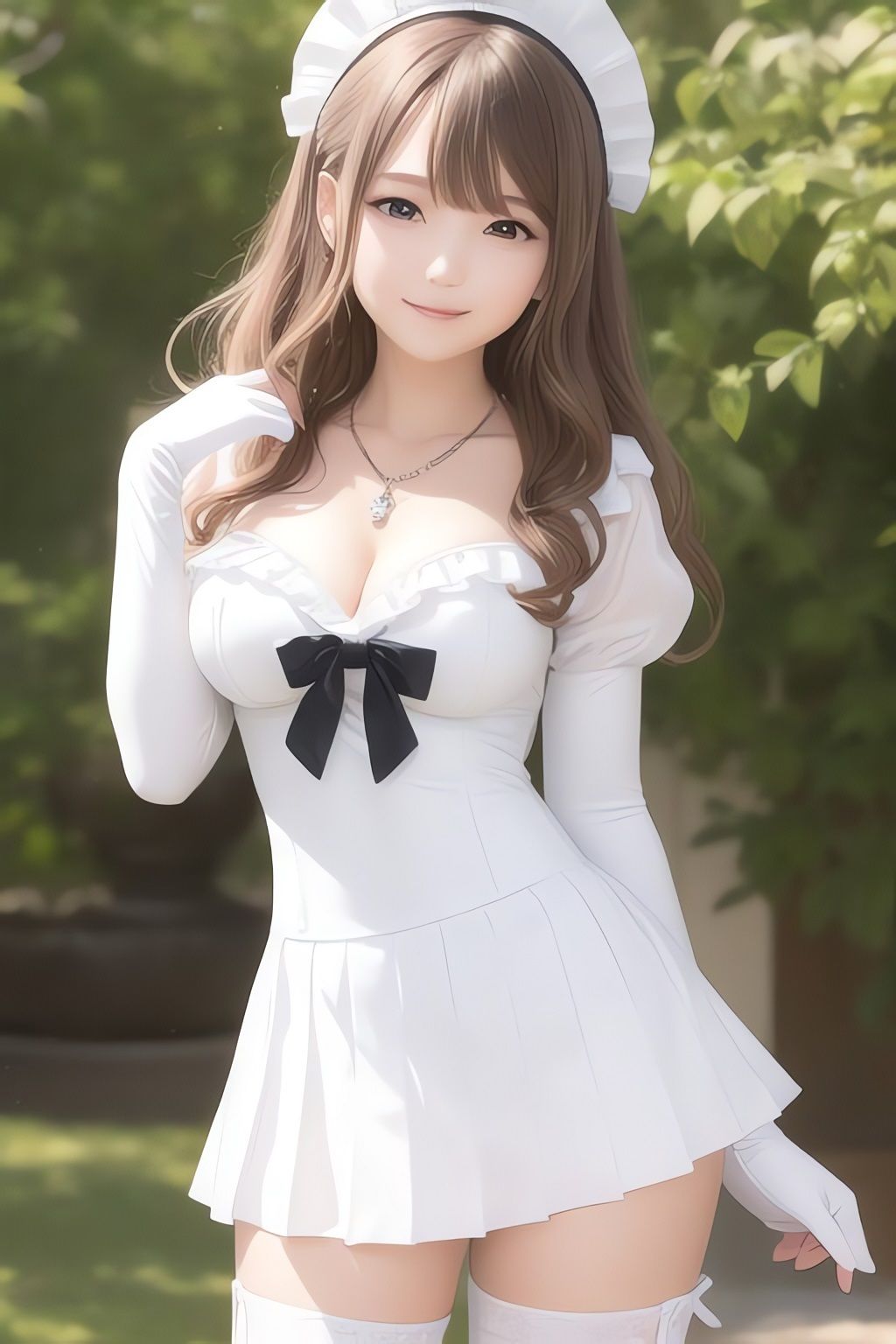 サンプル画像1:非実在美少女メイドAIイラスト集※リアル3(AIイラスト冒険者) [d_266142]