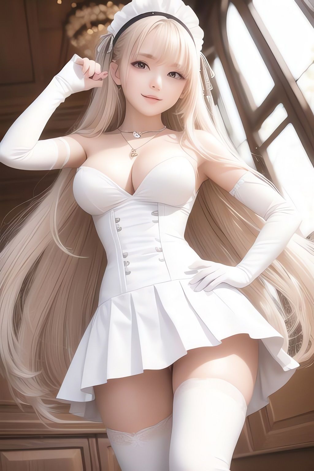 サンプル画像2:非実在美少女メイドAIイラスト集※リアル3(AIイラスト冒険者) [d_266142]