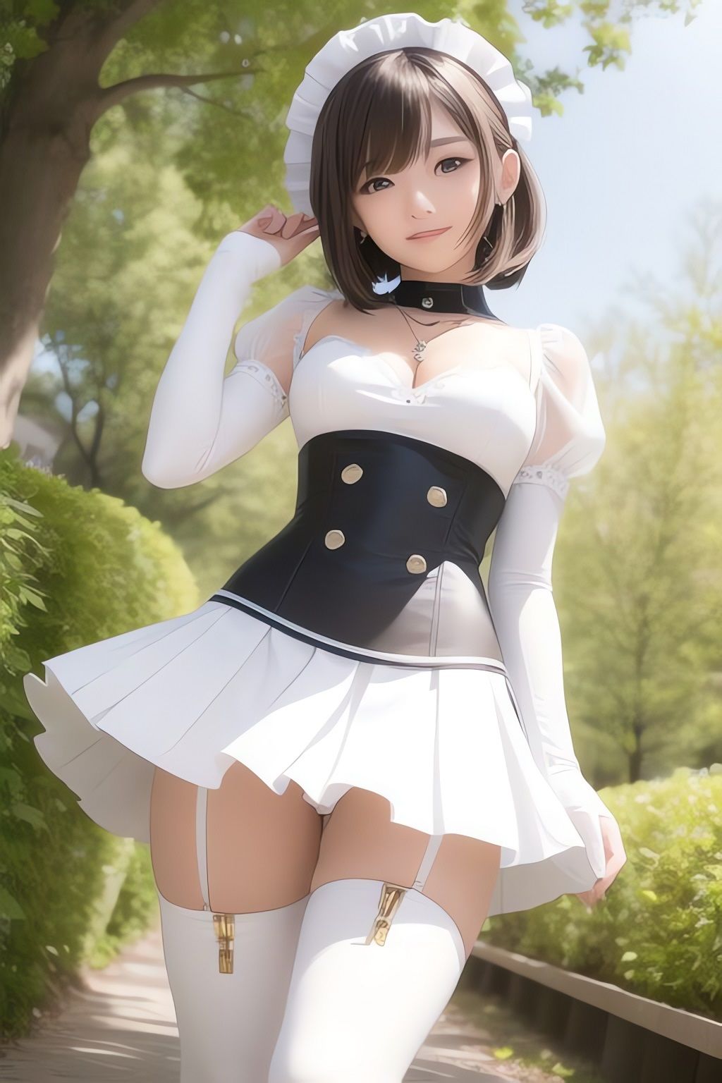 サンプル画像3:非実在美少女メイドAIイラスト集※リアル3(AIイラスト冒険者) [d_266142]