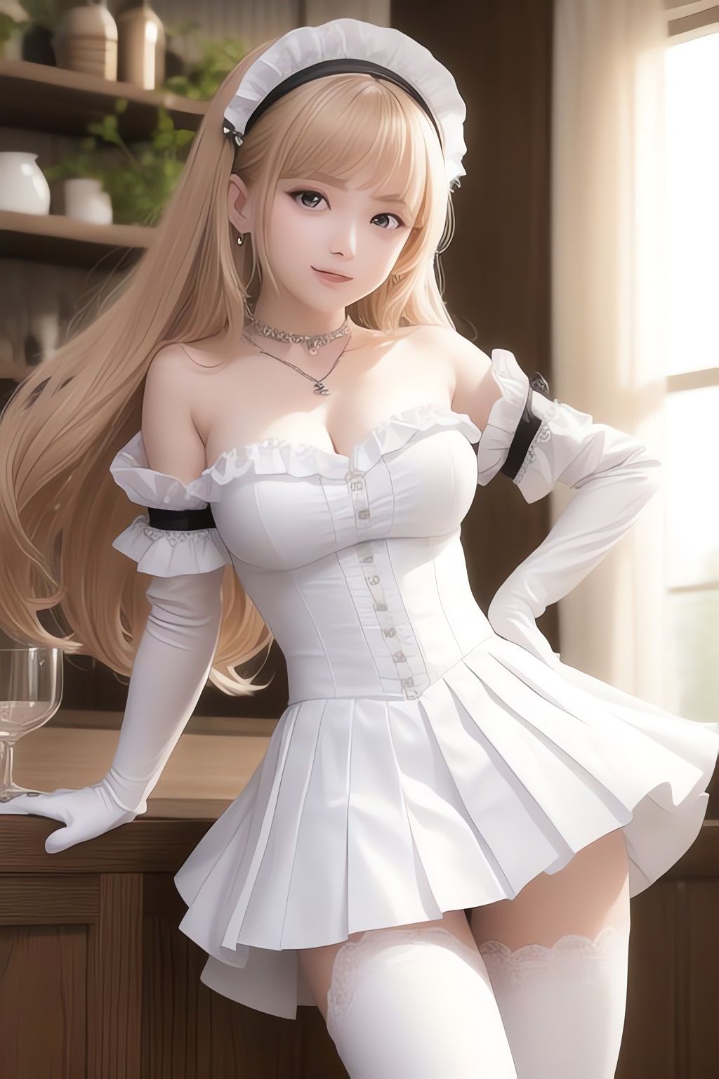 サンプル画像1:非実在美少女メイドAIイラスト集※リアル5(AIイラスト冒険者) [d_266144]