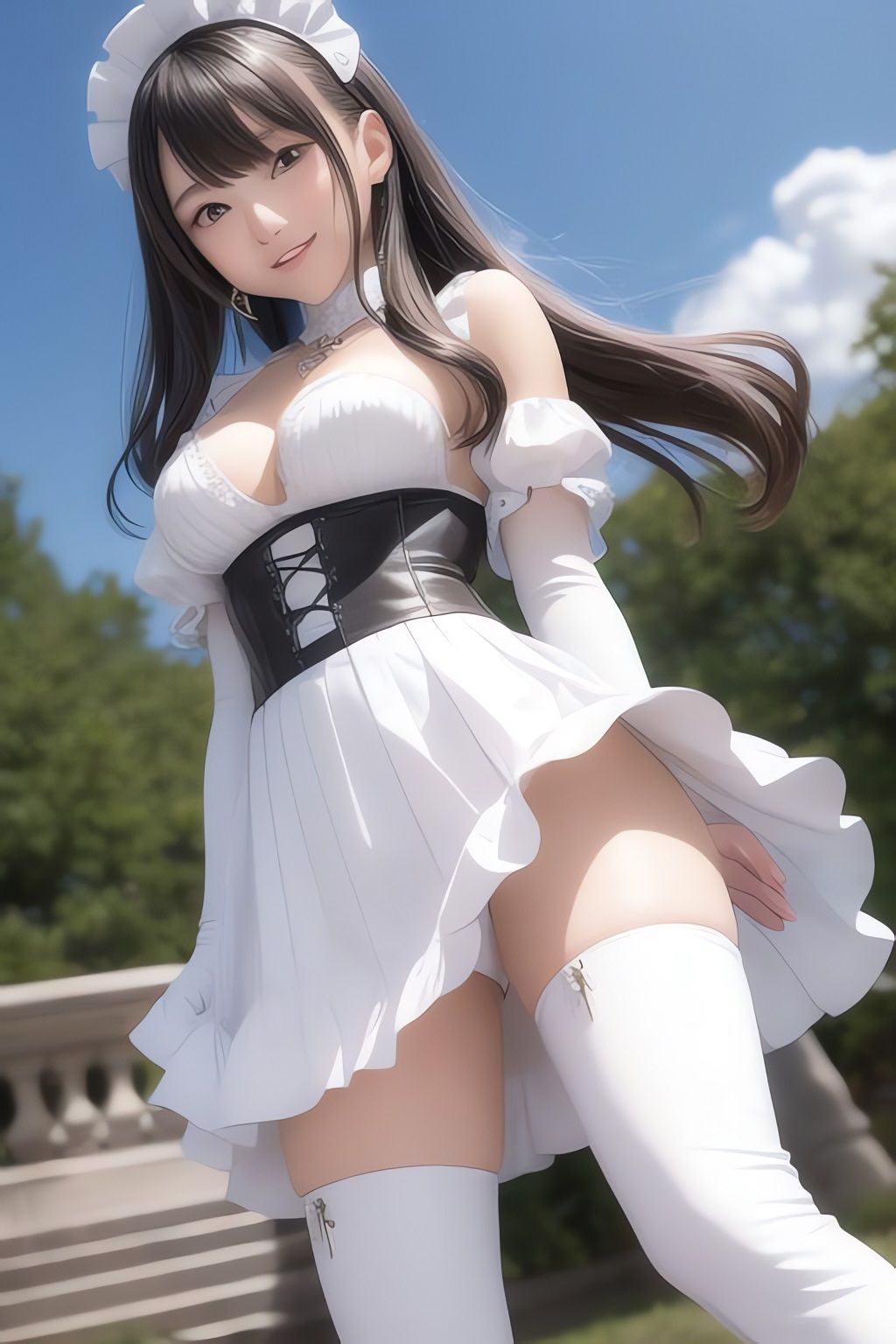 サンプル画像1:非実在美少女メイドAIイラスト集※リアル6(AIイラスト冒険者) [d_266145]