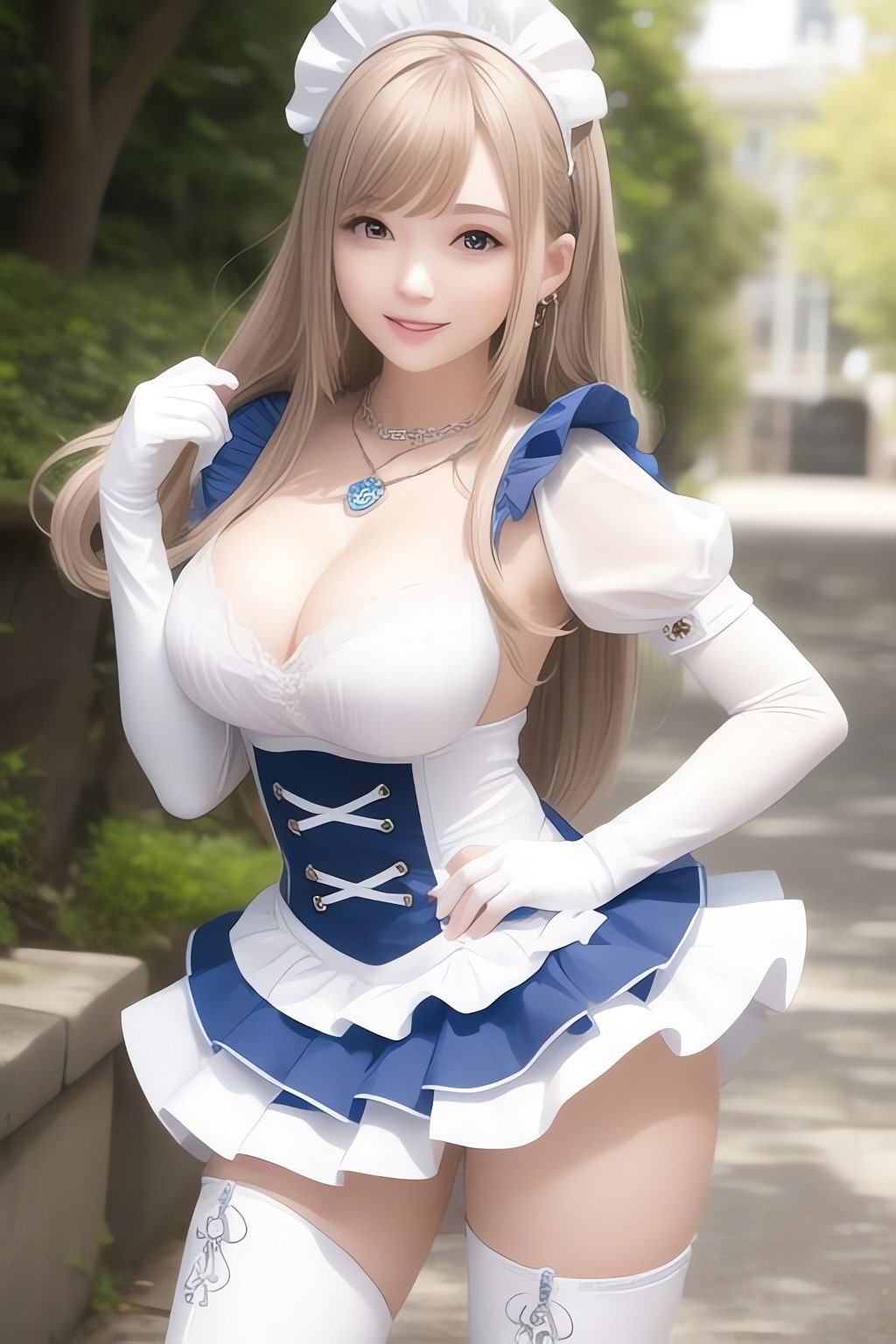 サンプル画像1:非実在美少女メイドAIイラスト集※リアル10(AIイラスト冒険者) [d_266150]