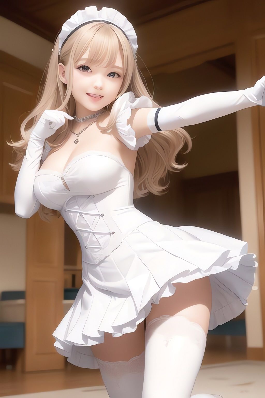 サンプル画像2:非実在美少女メイドAIイラスト集※リアル10(AIイラスト冒険者) [d_266150]