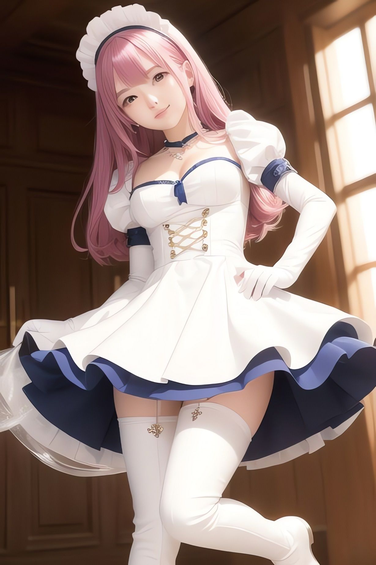 サンプル画像3:非実在美少女メイドAIイラスト集※リアル10(AIイラスト冒険者) [d_266150]