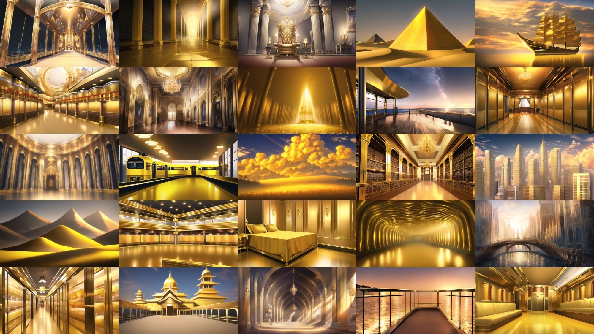 サンプル画像2:【アニメ調の黄金郷系背景】著作権フリーの高解像度画像（100枚）(Game Material Store) [d_266162]