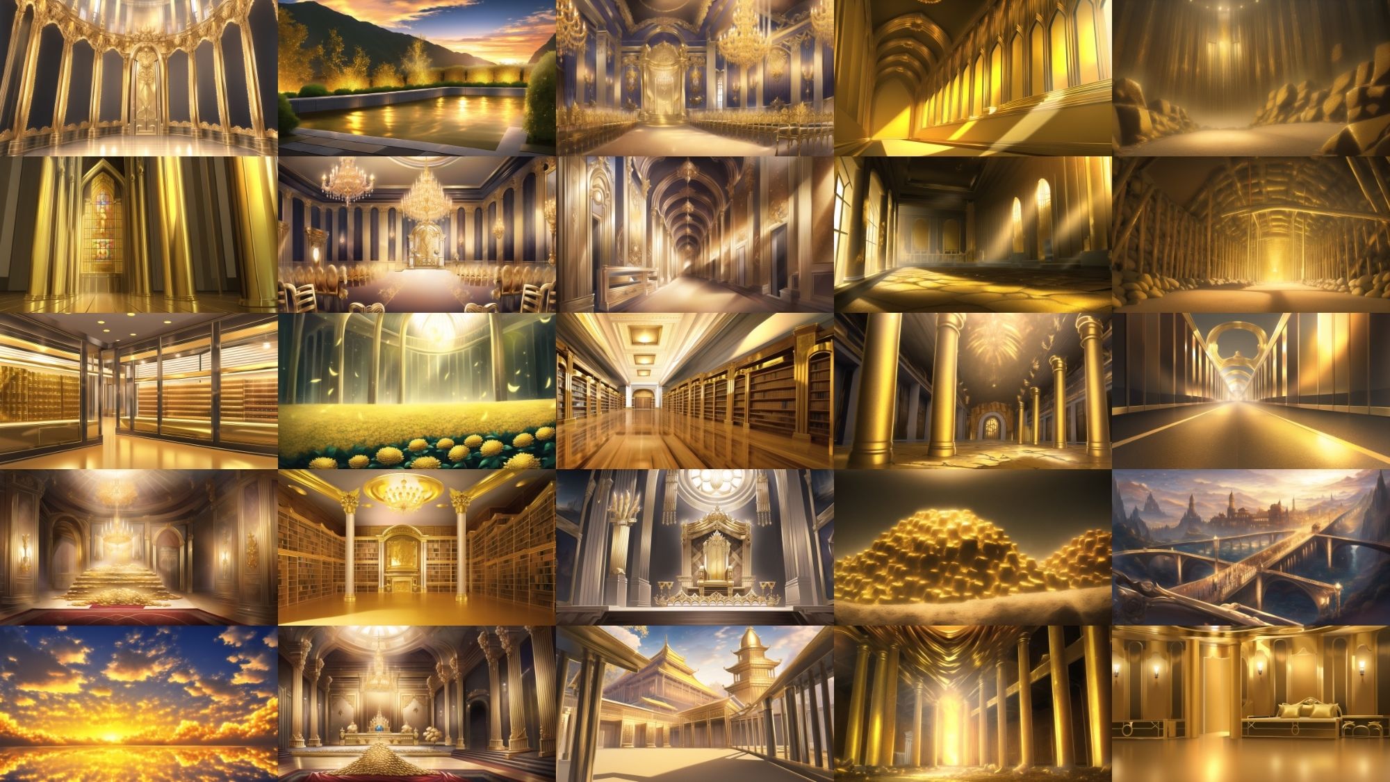 サンプル画像4:【アニメ調の黄金郷系背景】著作権フリーの高解像度画像（100枚）(Game Material Store) [d_266162]