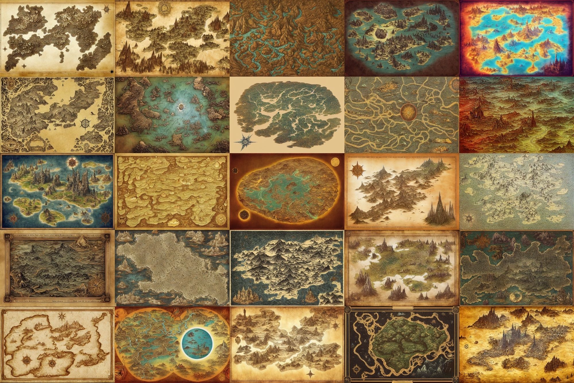 サンプル画像3:【ファンタジー系の地図やマップ】著作権フリーの高解像度画像（100枚）(Game Material Store) [d_266165]