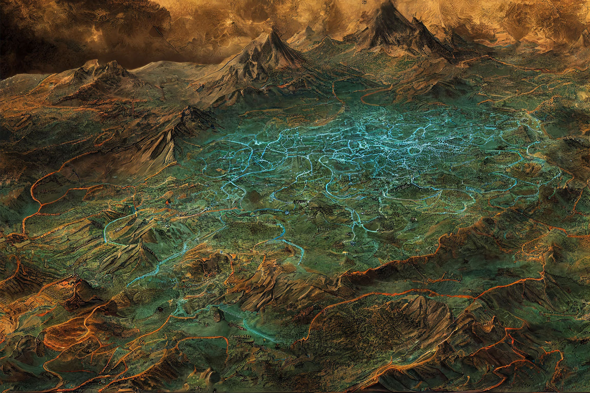 サンプル画像6:【ファンタジー系の地図やマップ】著作権フリーの高解像度画像（100枚）(Game Material Store) [d_266165]