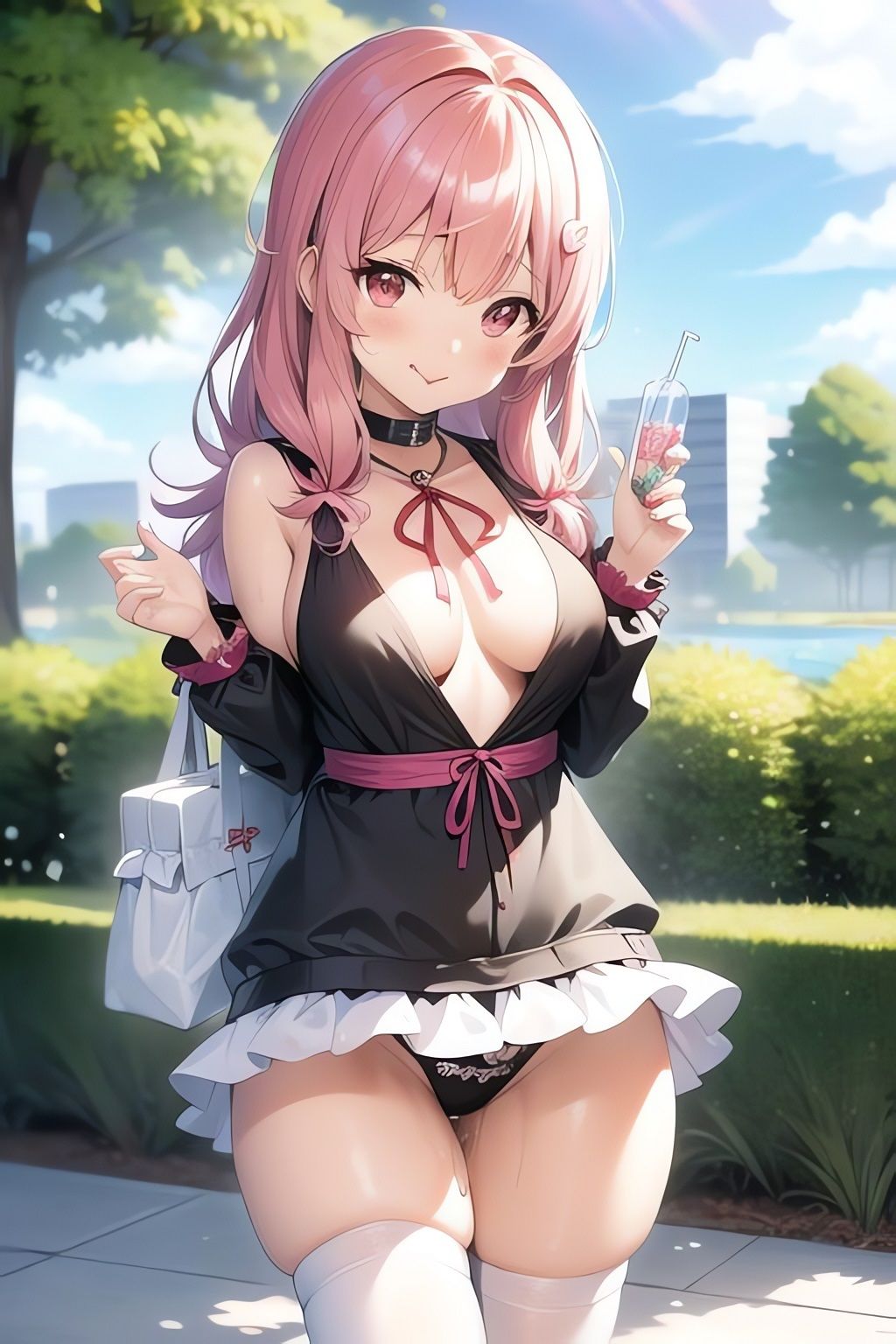 サンプル画像3:露出美少女CGイラスト集※アニメAI4(AIイラスト冒険者) [d_266176]