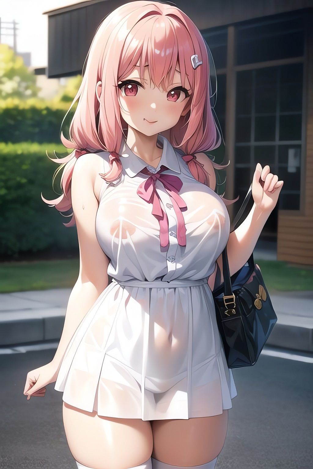 サンプル画像5:露出美少女CGイラスト集※アニメAI4(AIイラスト冒険者) [d_266176]