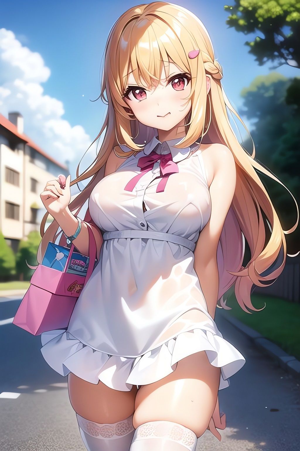 サンプル画像2:露出美少女CGイラスト集※アニメ AI5(AIイラスト冒険者) [d_266177]