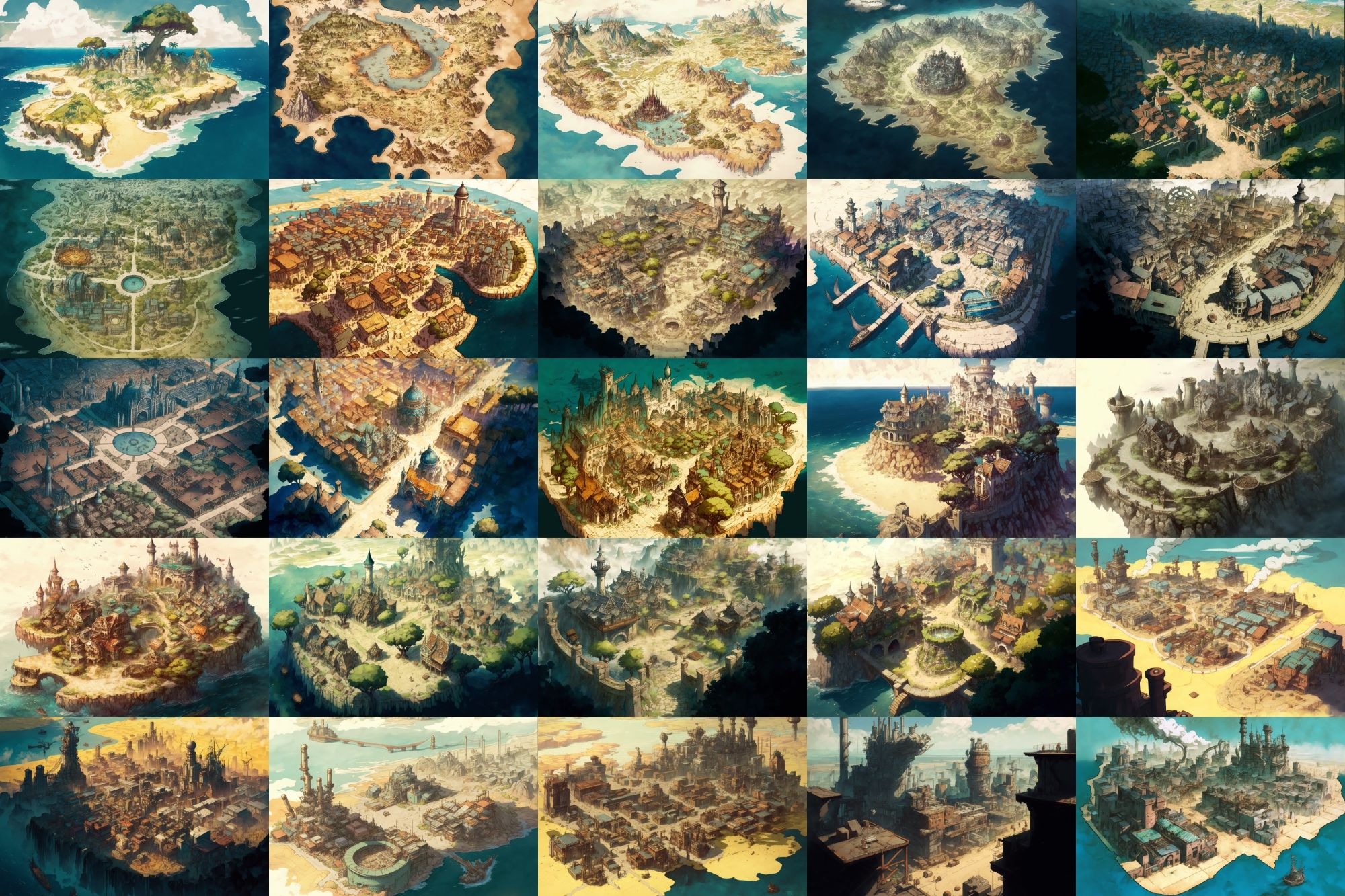 サンプル画像1:【上空から見た都市等のマップ】著作権フリーの高解像度画像（100枚）(Game Material Store) [d_266304]