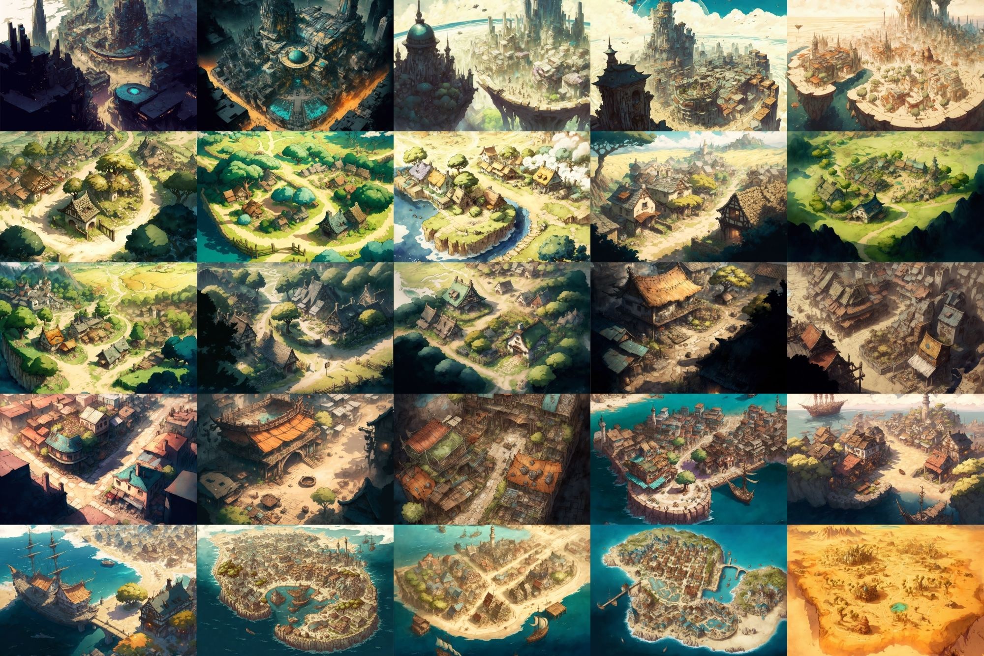 サンプル画像3:【上空から見た都市等のマップ】著作権フリーの高解像度画像（100枚）(Game Material Store) [d_266304]