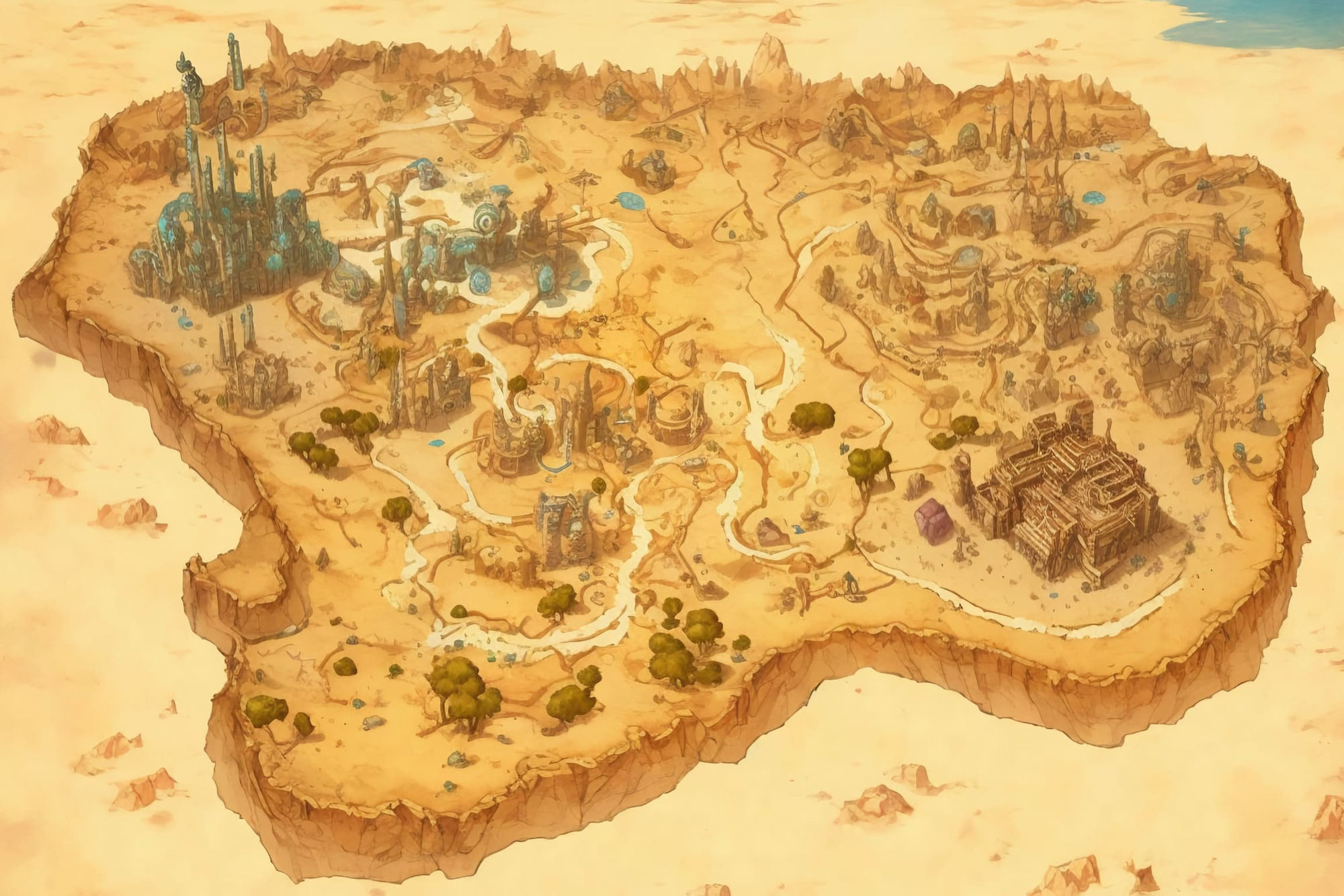 サンプル画像6:【上空から見た都市等のマップ】著作権フリーの高解像度画像（100枚）(Game Material Store) [d_266304]