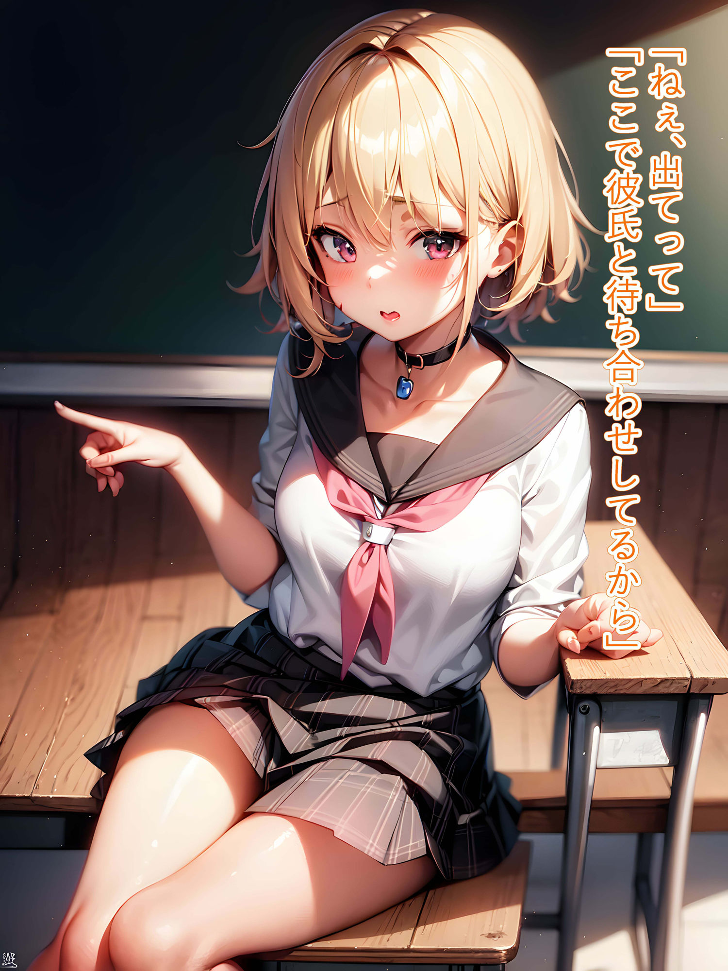 サンプル画像1:生意気な金髪ギャルJKをわからせる(taketorium) [d_266352]