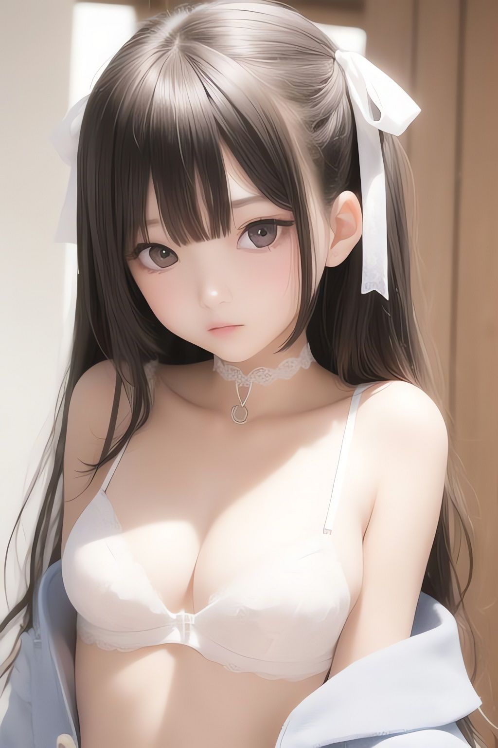 サンプル画像4:純白の美少女AIイラスト集リアル 1(AIイラスト冒険者) [d_266388]