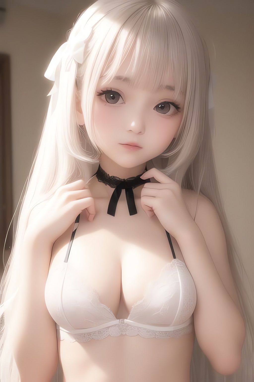 サンプル画像1:純白の美少女AIイラスト集リアル2(AIイラスト冒険者) [d_266389]