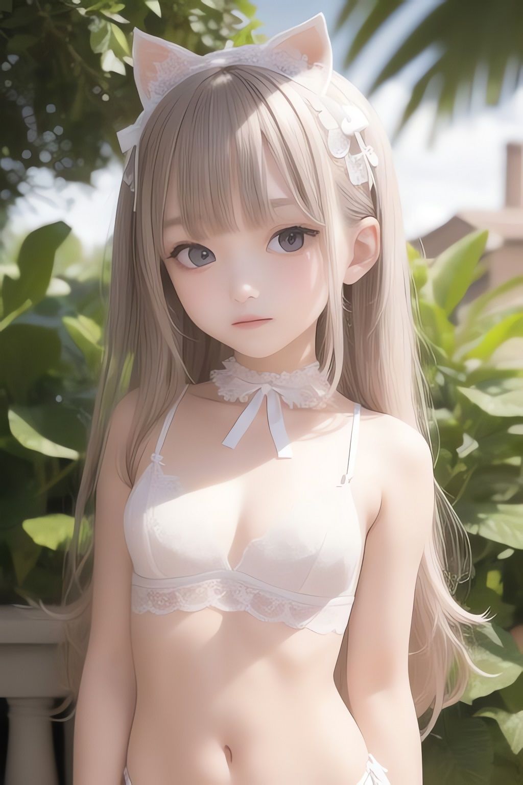 サンプル画像4:純白の美少女AIイラスト集リアル2(AIイラスト冒険者) [d_266389]