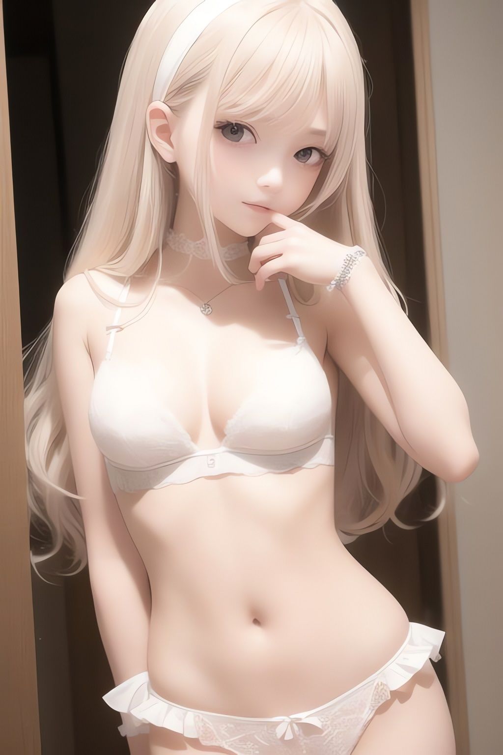 サンプル画像2:純白の美少女AIイラスト集リアル3(AIイラスト冒険者) [d_266390]