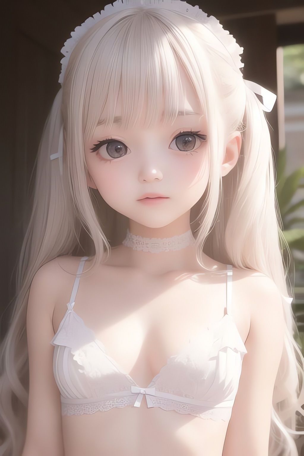 サンプル画像4:純白の美少女AIイラスト集リアル3(AIイラスト冒険者) [d_266390]