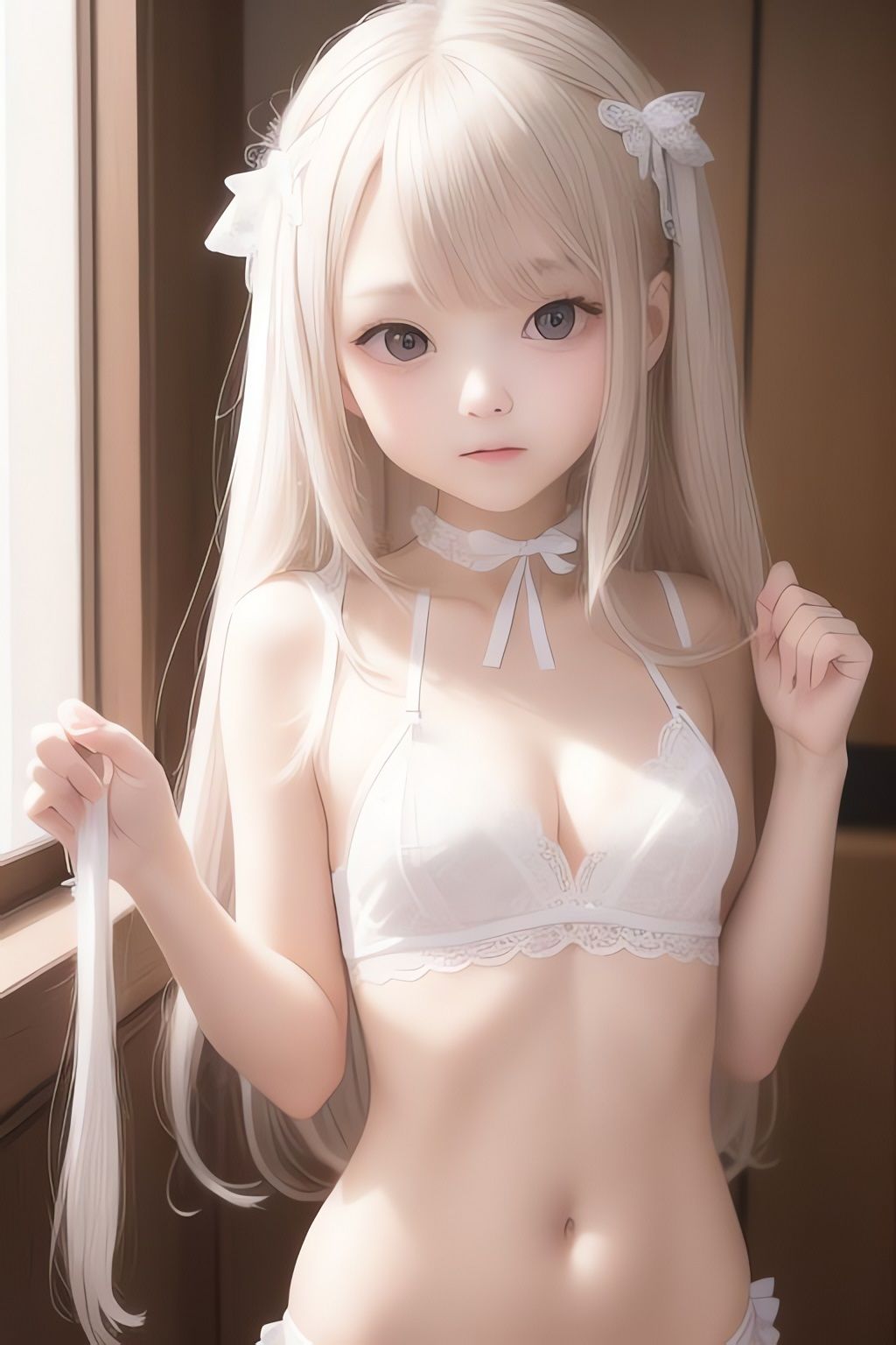 サンプル画像3:純白の美少女AIイラスト集リアル4(AIイラスト冒険者) [d_266391]