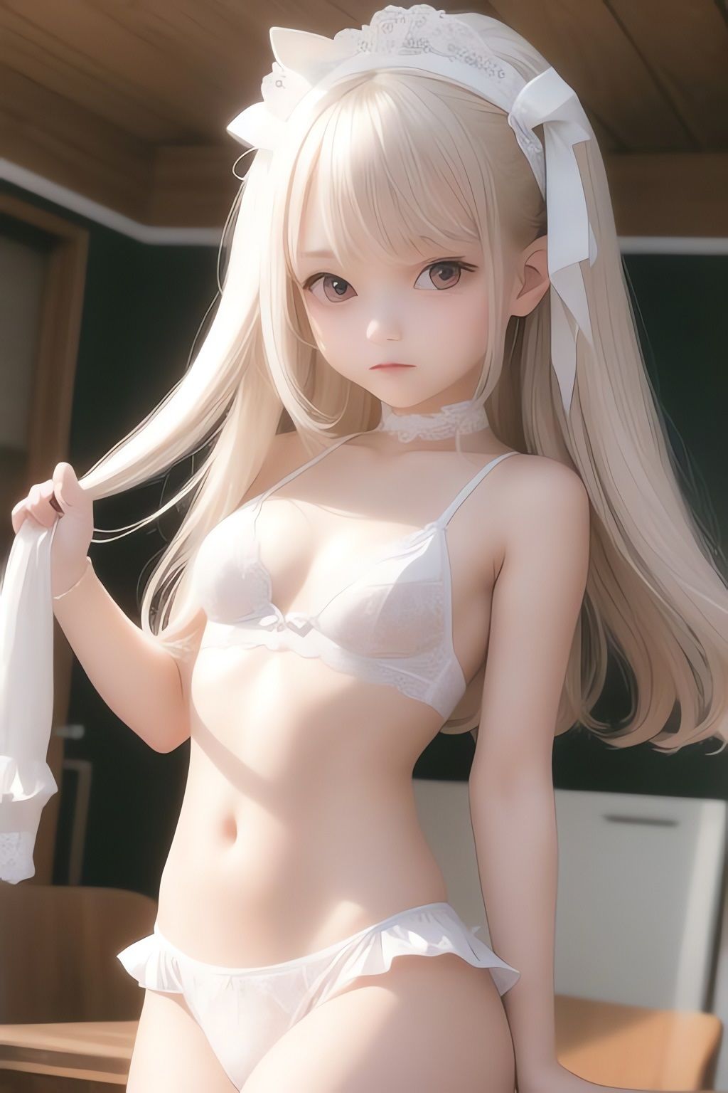 サンプル画像2:純白の美少女AIイラスト集リアル6(AIイラスト冒険者) [d_266393]