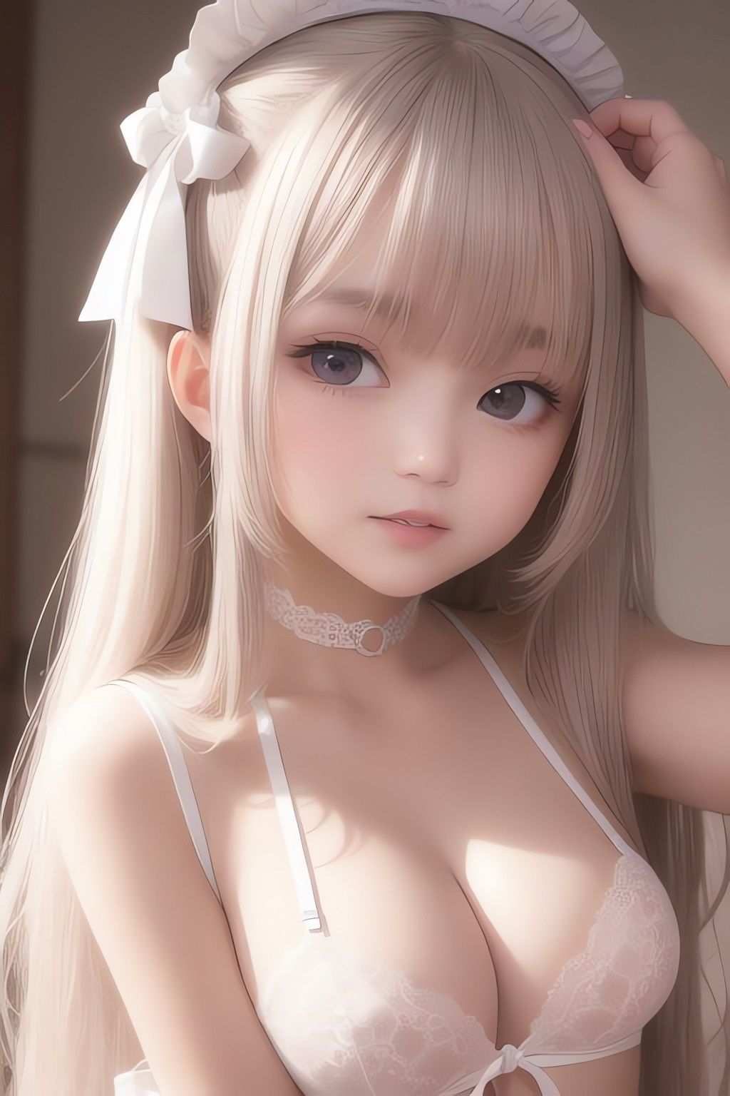 サンプル画像4:純白の美少女AIイラスト集リアル6(AIイラスト冒険者) [d_266393]