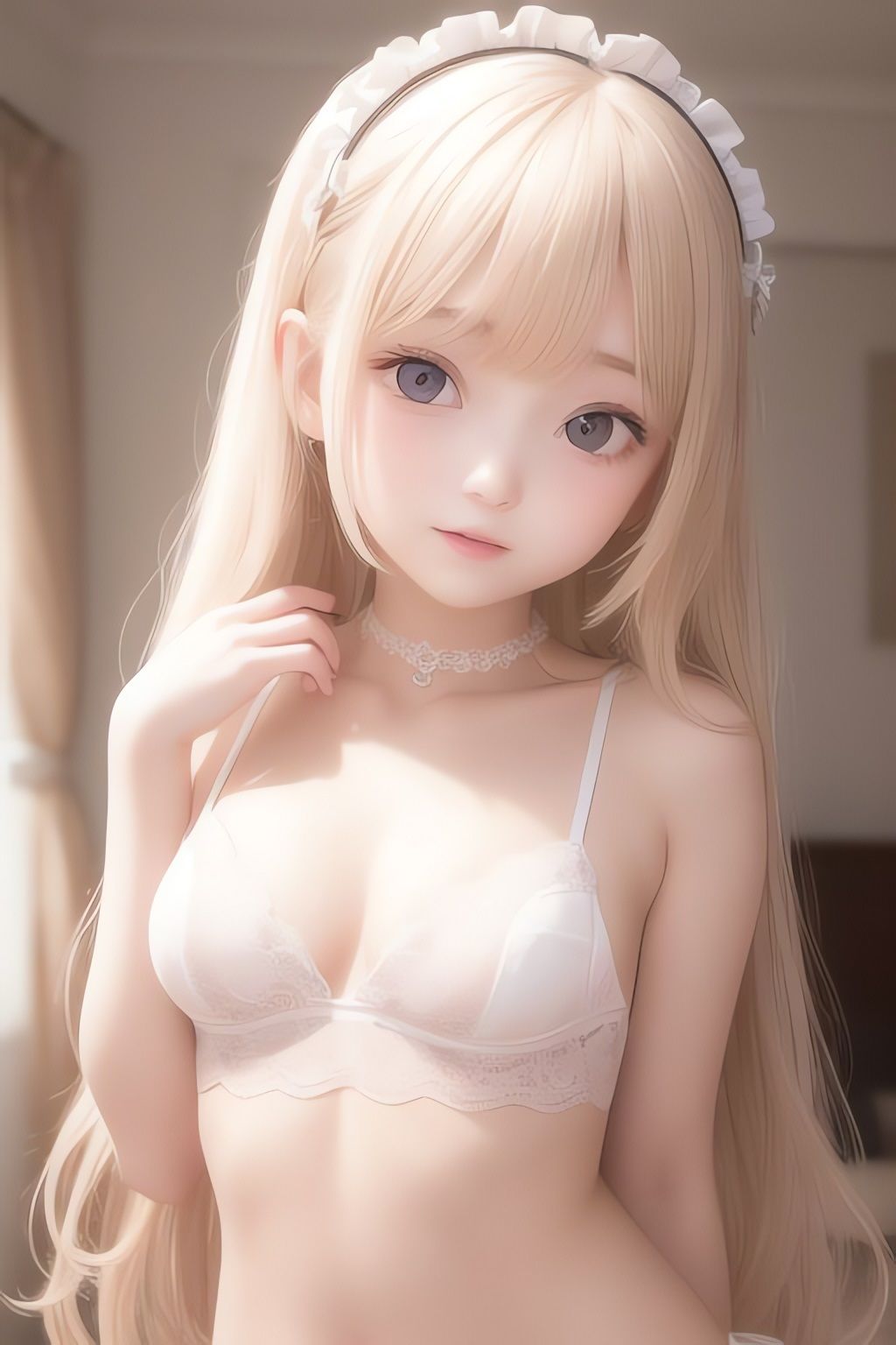 サンプル画像2:純白の美少女AIイラスト集リアル7(AIイラスト冒険者) [d_266394]