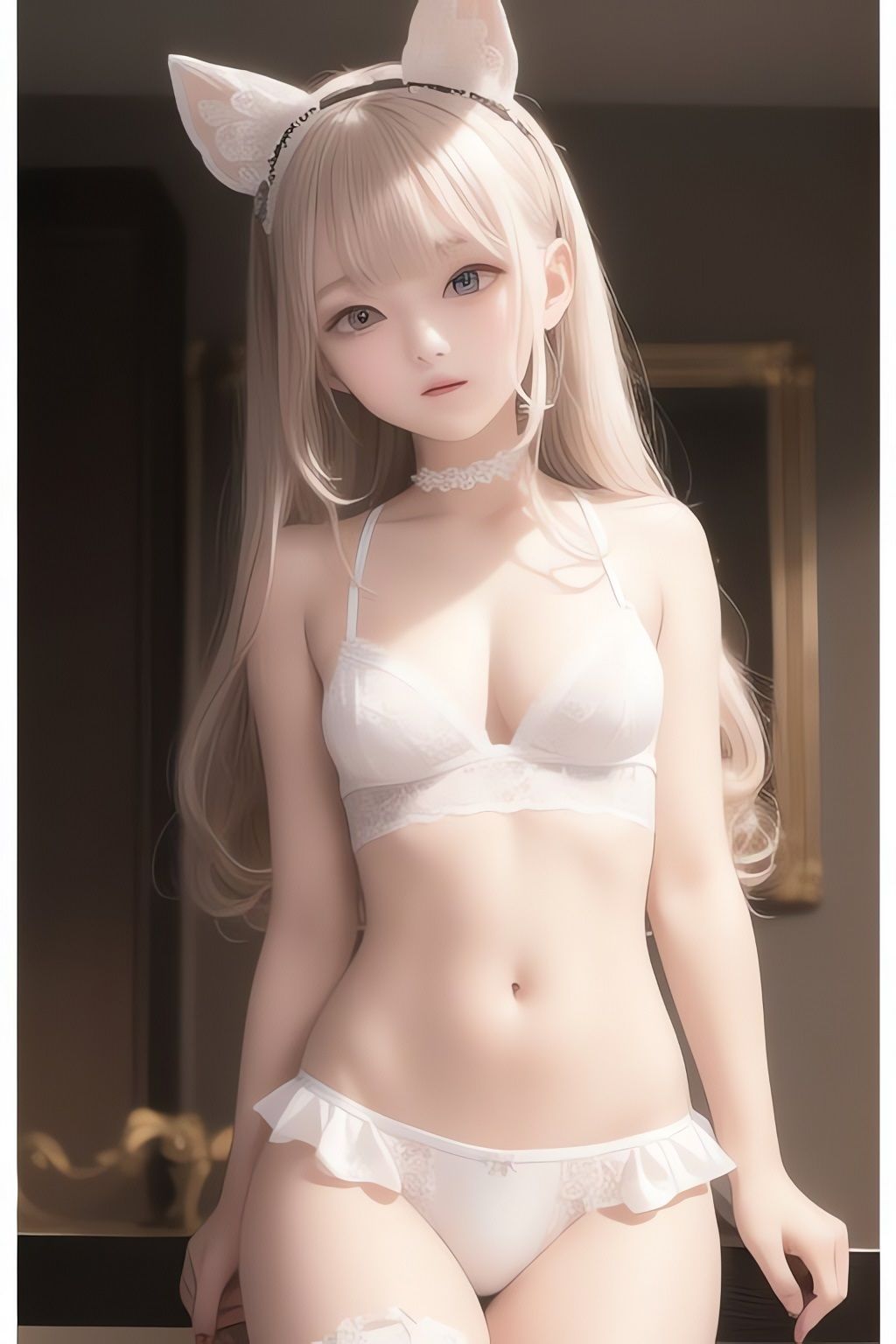 サンプル画像1:純白の美少女AIイラスト集リアル8(AIイラスト冒険者) [d_266395]