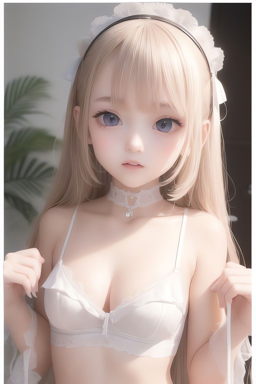 サンプル画像2:純白の美少女AIイラスト集リアル8(AIイラスト冒険者) [d_266395]