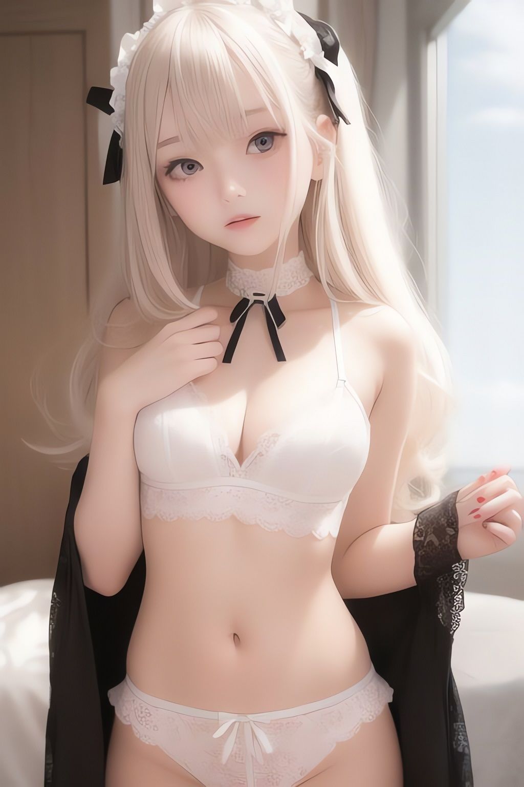 サンプル画像1:純白の美少女AIイラスト集リアル9(AIイラスト冒険者) [d_266396]