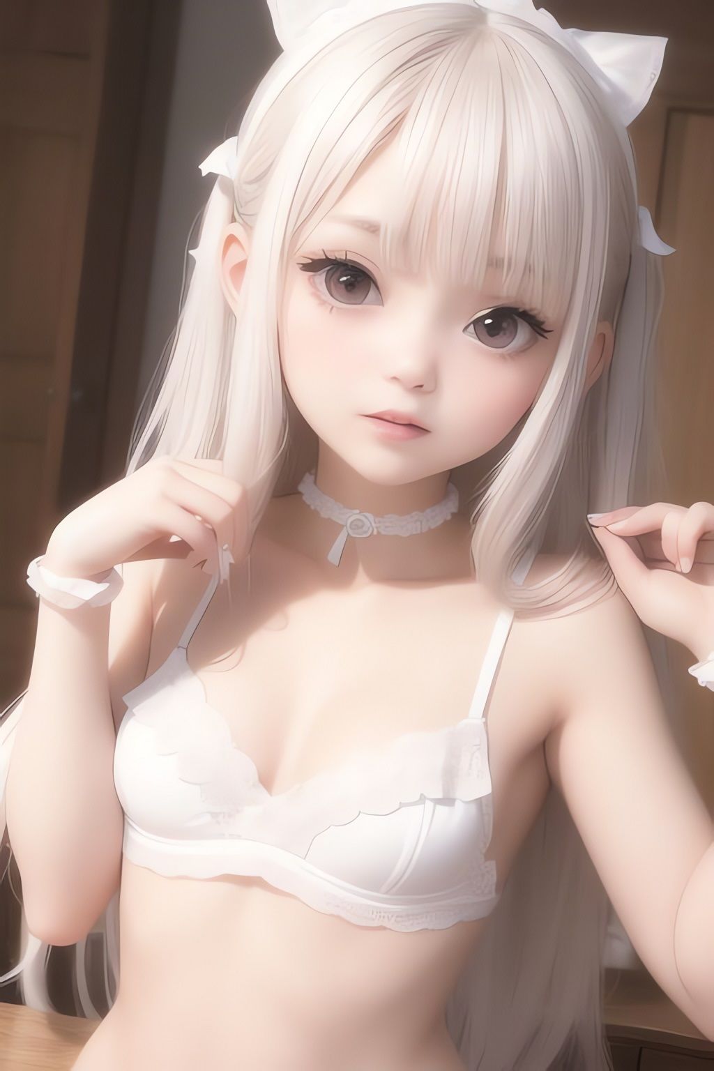 サンプル画像4:純白の美少女AIイラスト集リアル9(AIイラスト冒険者) [d_266396]