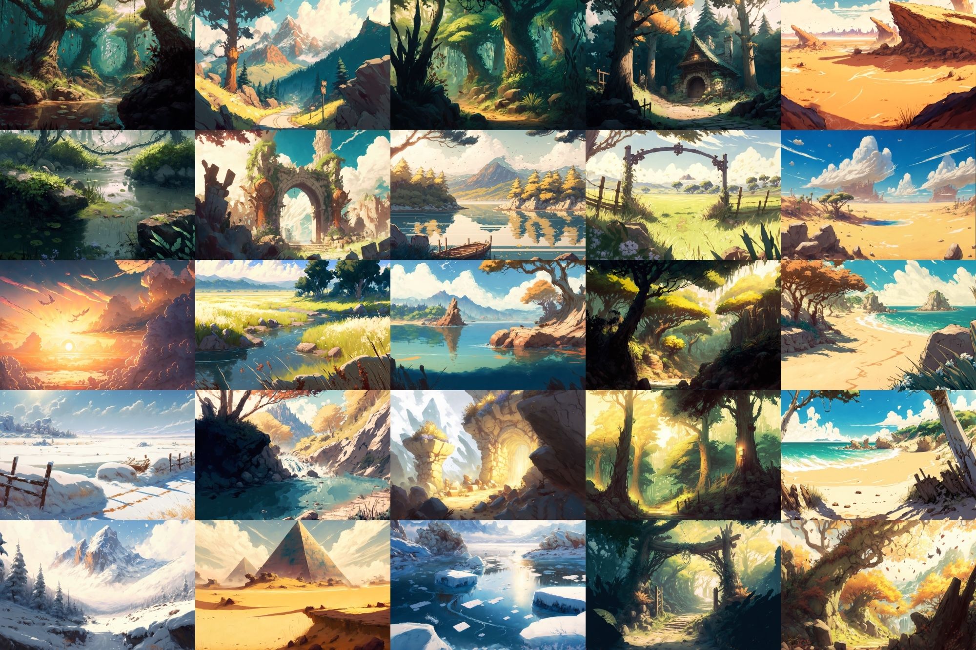 サンプル画像2:【美麗で幻想的な自然系背景】著作権フリーの高解像度画像（100枚）(Game Material Store) [d_266438]