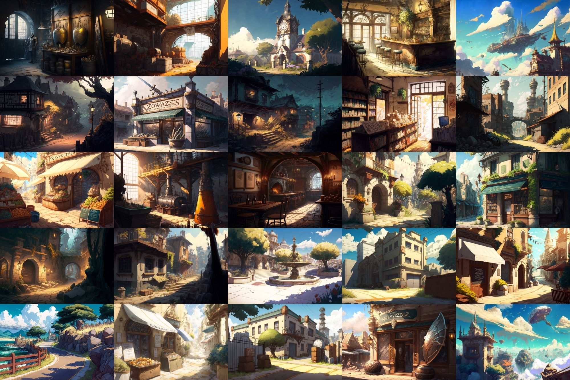 サンプル画像1:【美麗で幻想的な街や施設の背景】著作権フリーの高解像度画像（100枚）(Game Material Store) [d_266439]