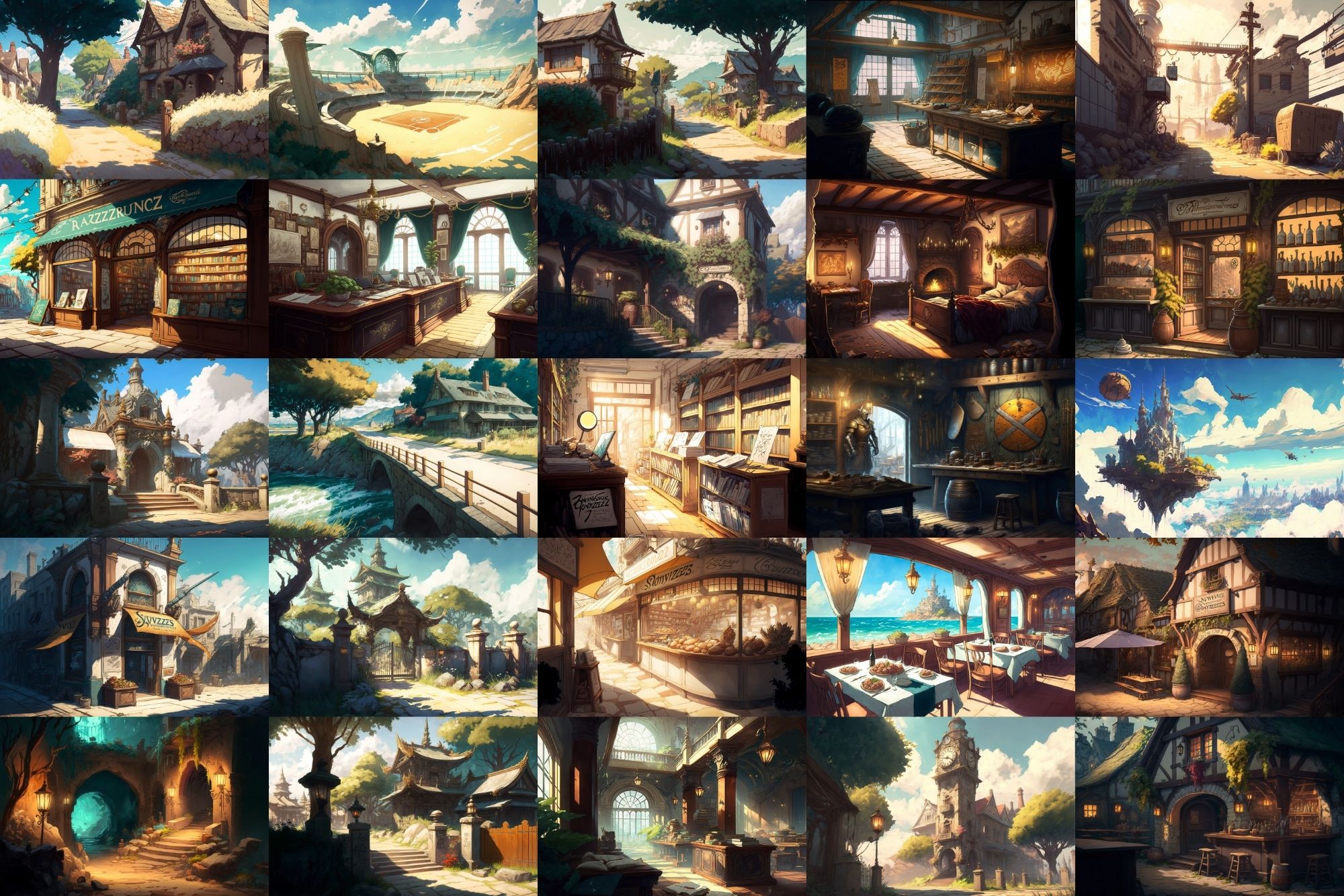 サンプル画像3:【美麗で幻想的な街や施設の背景】著作権フリーの高解像度画像（100枚）(Game Material Store) [d_266439]