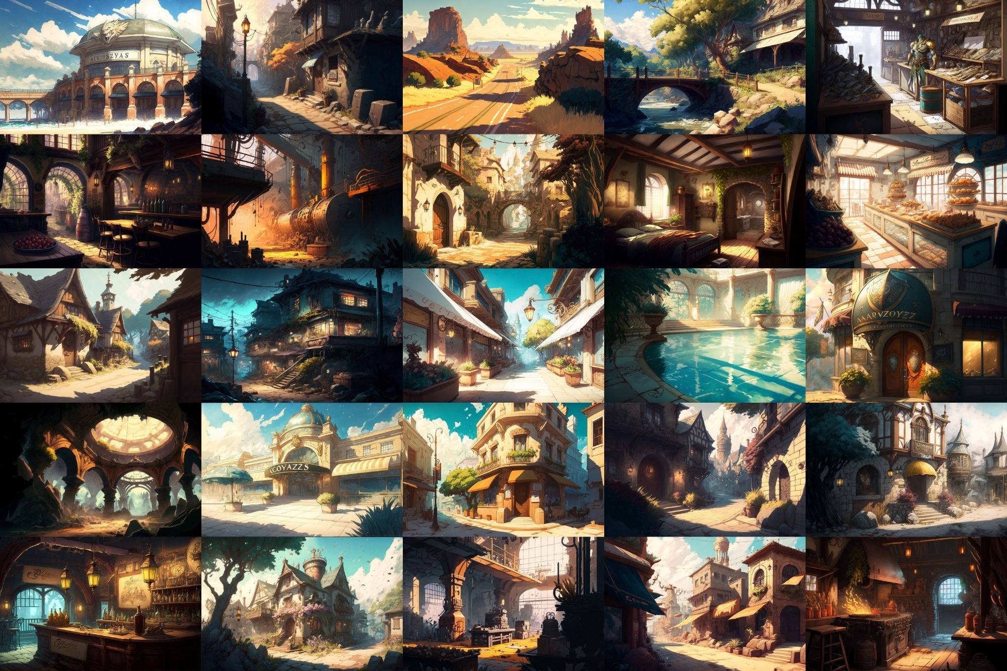 サンプル画像4:【美麗で幻想的な街や施設の背景】著作権フリーの高解像度画像（100枚）(Game Material Store) [d_266439]