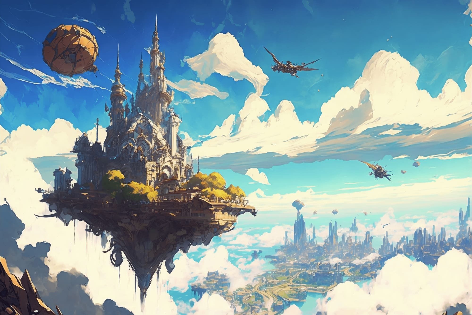 サンプル画像5:【美麗で幻想的な街や施設の背景】著作権フリーの高解像度画像（100枚）(Game Material Store) [d_266439]