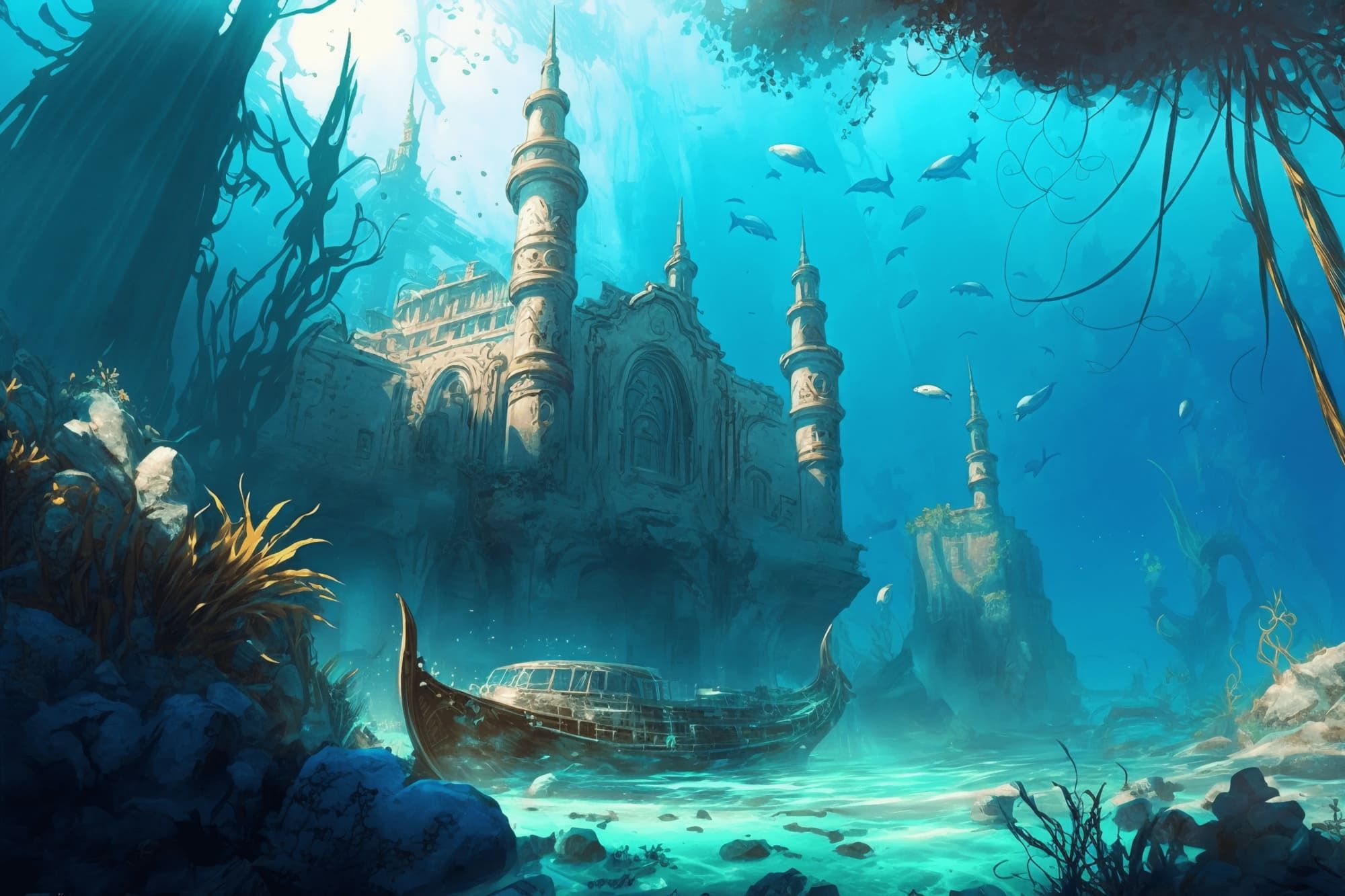 サンプル画像6:【美麗で幻想的な街や施設の背景】著作権フリーの高解像度画像（100枚）(Game Material Store) [d_266439]