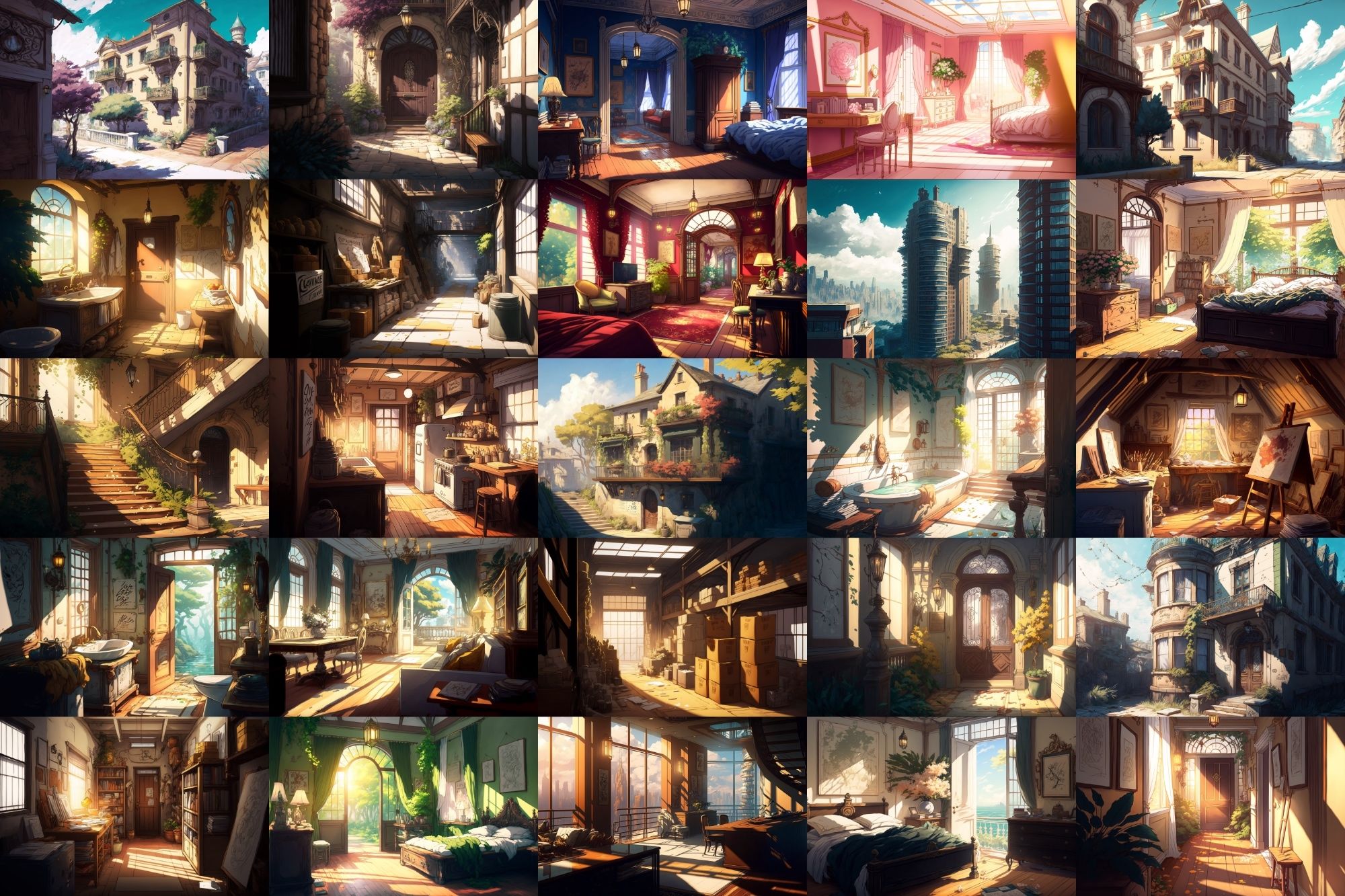 サンプル画像1:【美麗で幻想的な家や室内の背景】著作権フリーの高解像度画像（100枚）(Game Material Store) [d_266440]