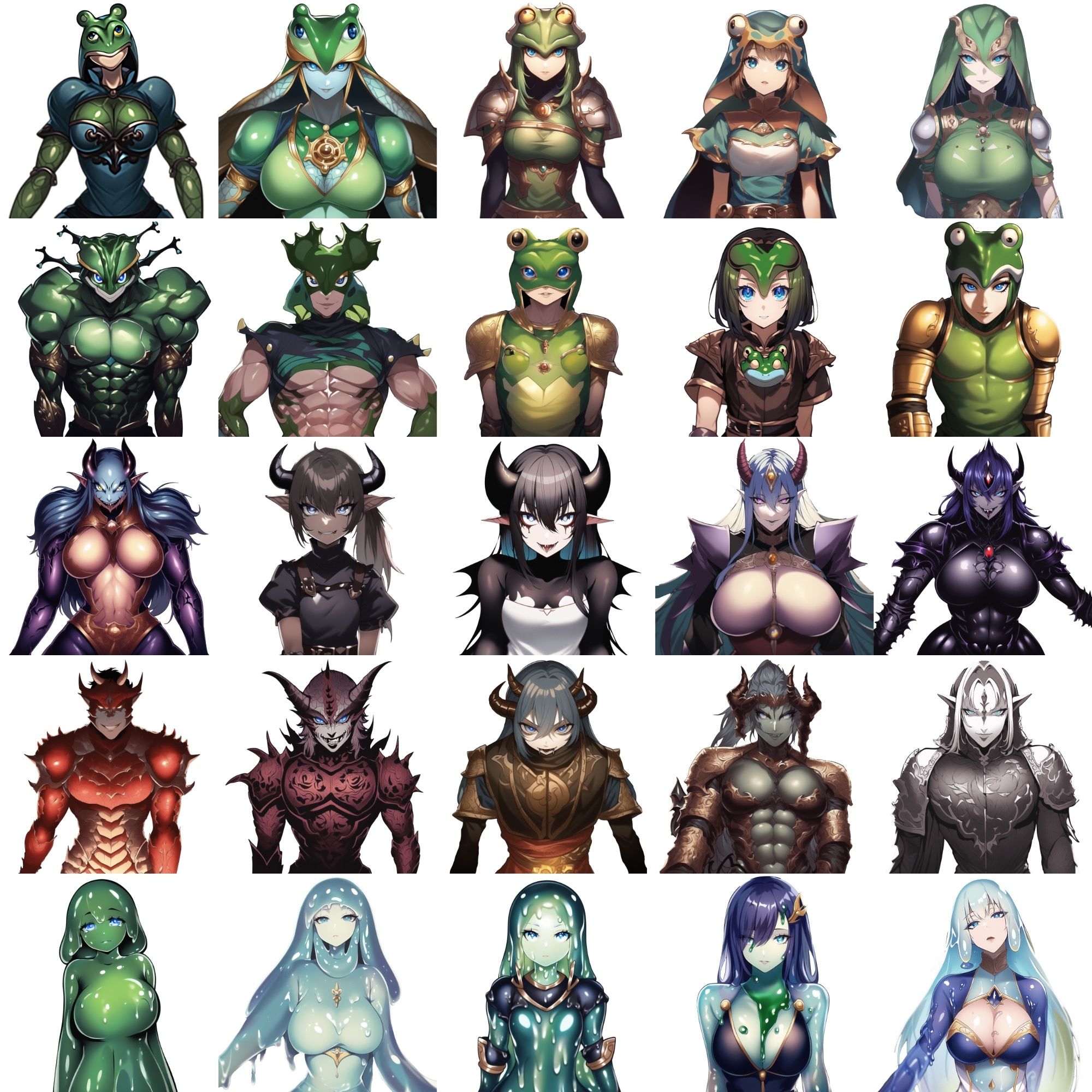 サンプル画像4:【亜人キャラクター立ち絵2】著作権フリーの高解像度画像素材（100枚）(Game Material Store) [d_266679]