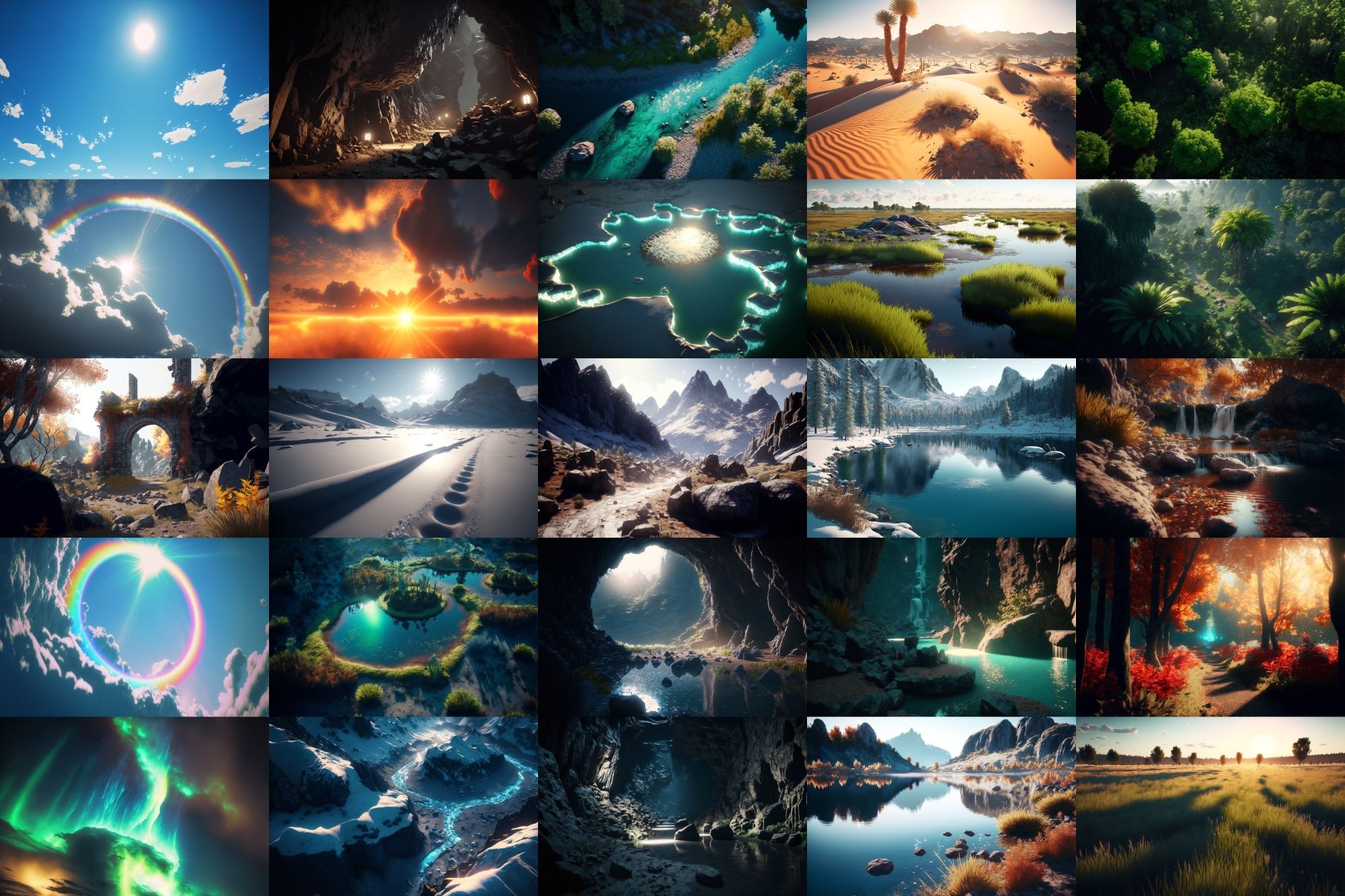 サンプル画像2:【超リアルな自然系イラスト背景】著作権フリーの高解像度画像（100枚）(Game Material Store) [d_266782]