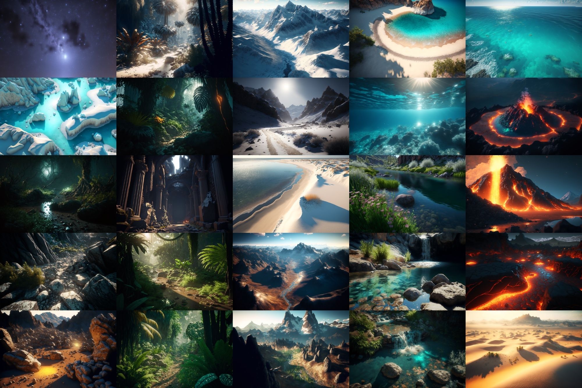 サンプル画像4:【超リアルな自然系イラスト背景】著作権フリーの高解像度画像（100枚）(Game Material Store) [d_266782]