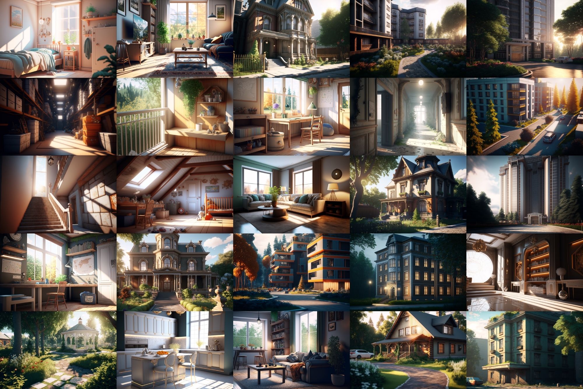 サンプル画像1:【超リアルな家や室内の背景】著作権フリーの高解像度画像（100枚）(Game Material Store) [d_266784]