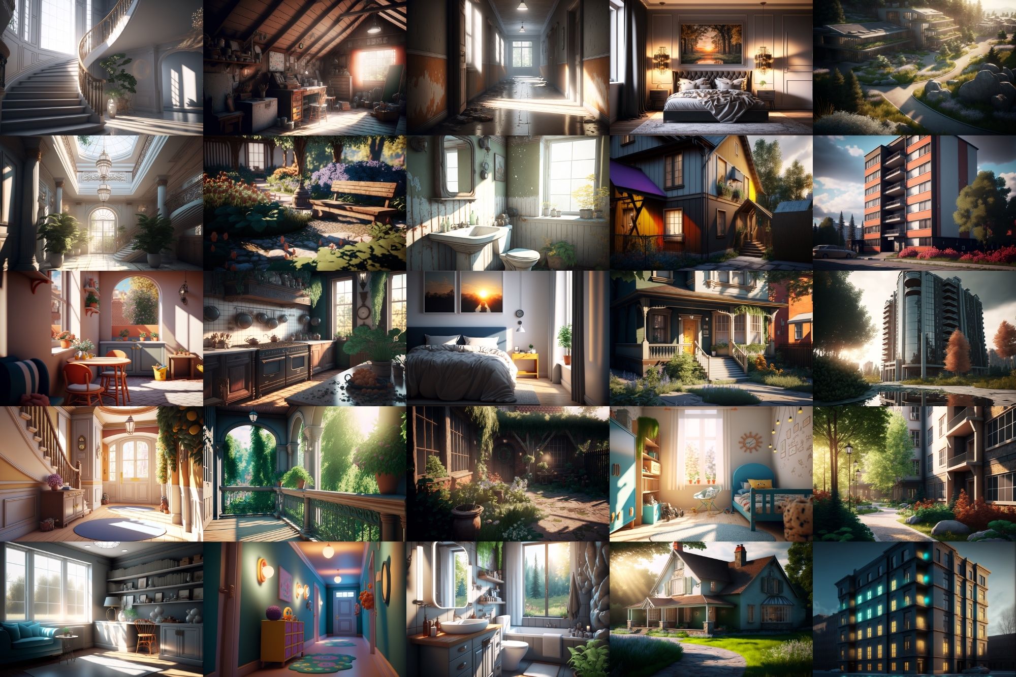 サンプル画像2:【超リアルな家や室内の背景】著作権フリーの高解像度画像（100枚）(Game Material Store) [d_266784]