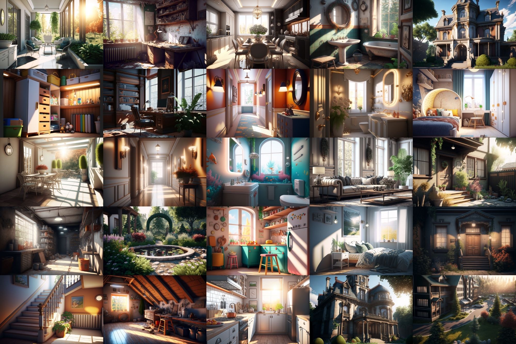 サンプル画像4:【超リアルな家や室内の背景】著作権フリーの高解像度画像（100枚）(Game Material Store) [d_266784]