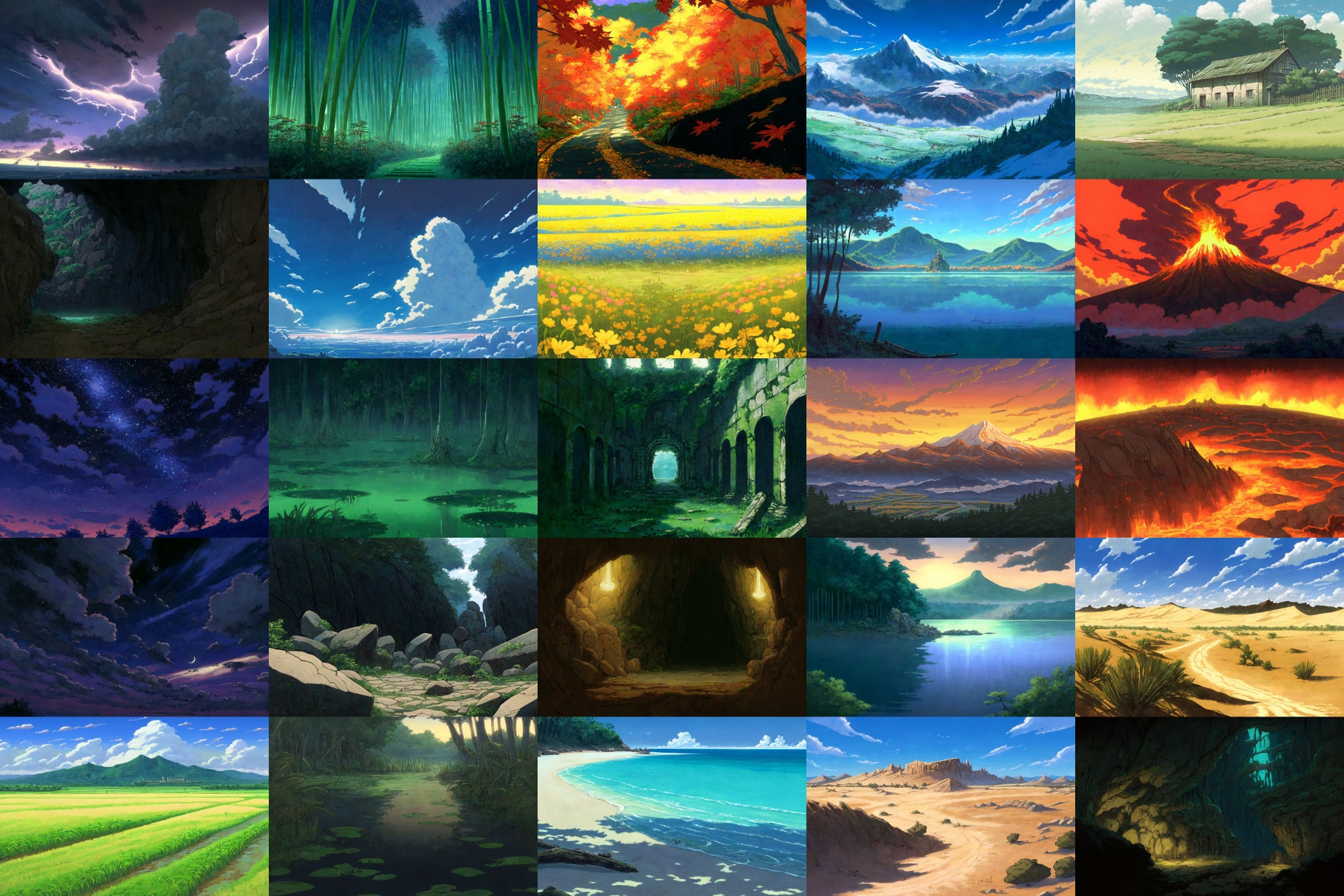 サンプル画像3:【アニメ映画風の自然系背景】著作権フリーの高解像度画像（100枚）(Game Material Store) [d_267153]