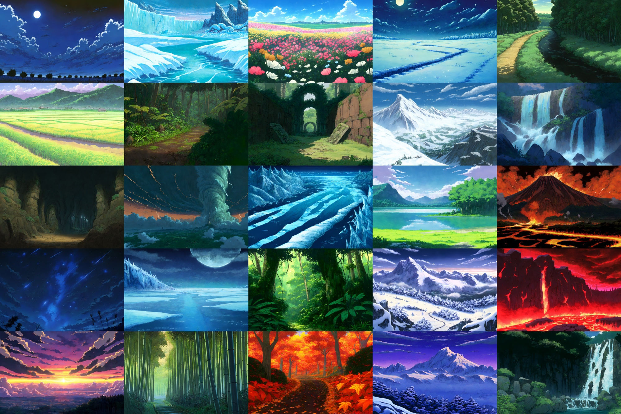 サンプル画像4:【アニメ映画風の自然系背景】著作権フリーの高解像度画像（100枚）(Game Material Store) [d_267153]