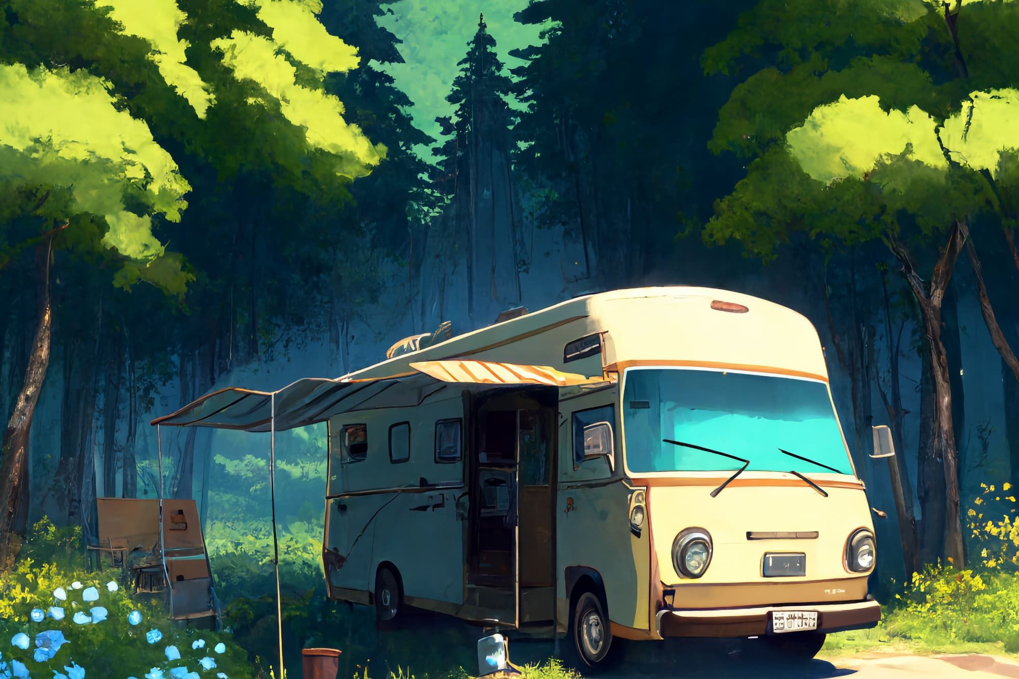 サンプル画像5:【アニメ映画風の乗り物系の背景】著作権フリーの高解像度画像（100枚）(Game Material Store) [d_267385]