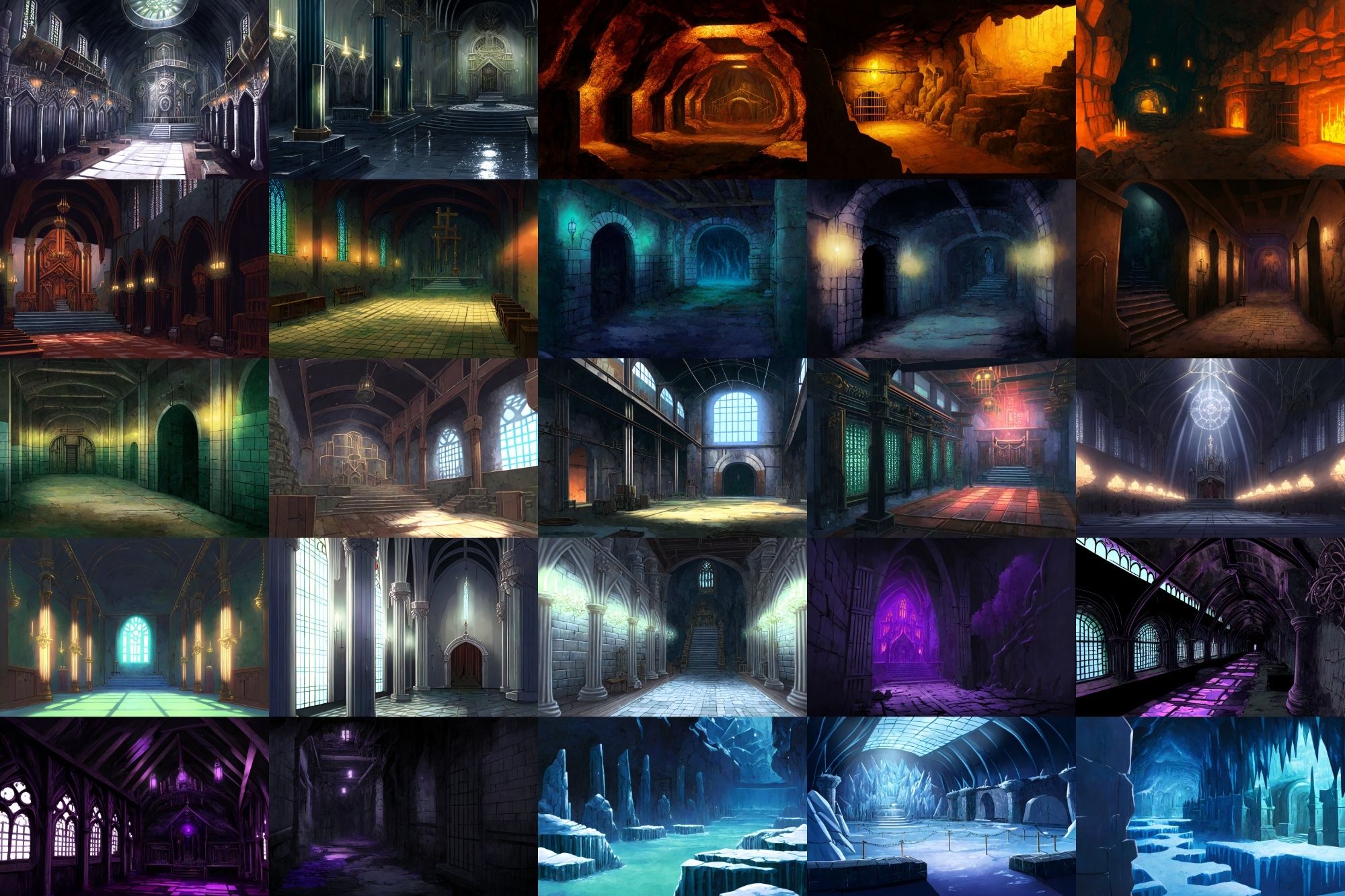 サンプル画像2:【アニメ映画風のダンジョン背景】著作権フリーの高解像度画像（100枚）(Game Material Store) [d_267387]